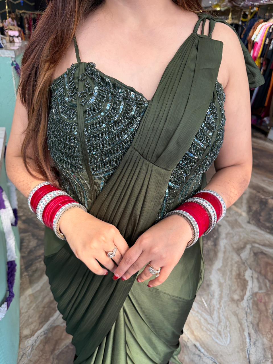 Akara drape saree