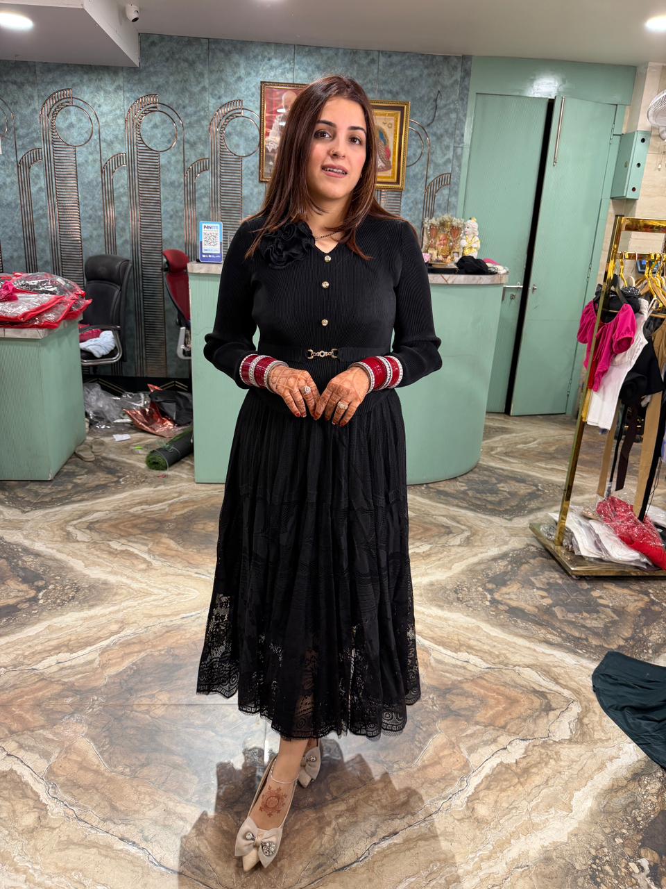 Korean style midi dress