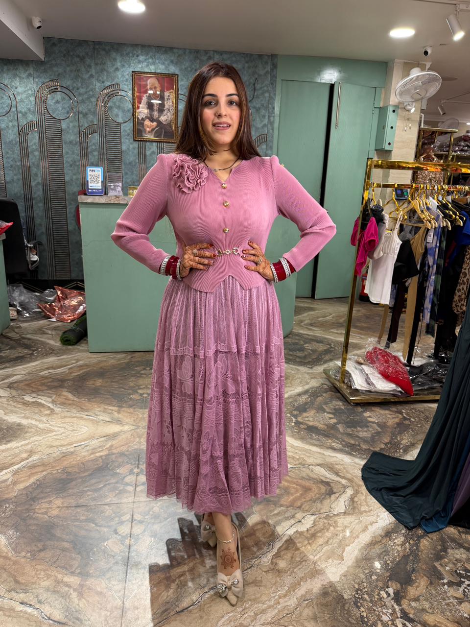 Korean style midi dress