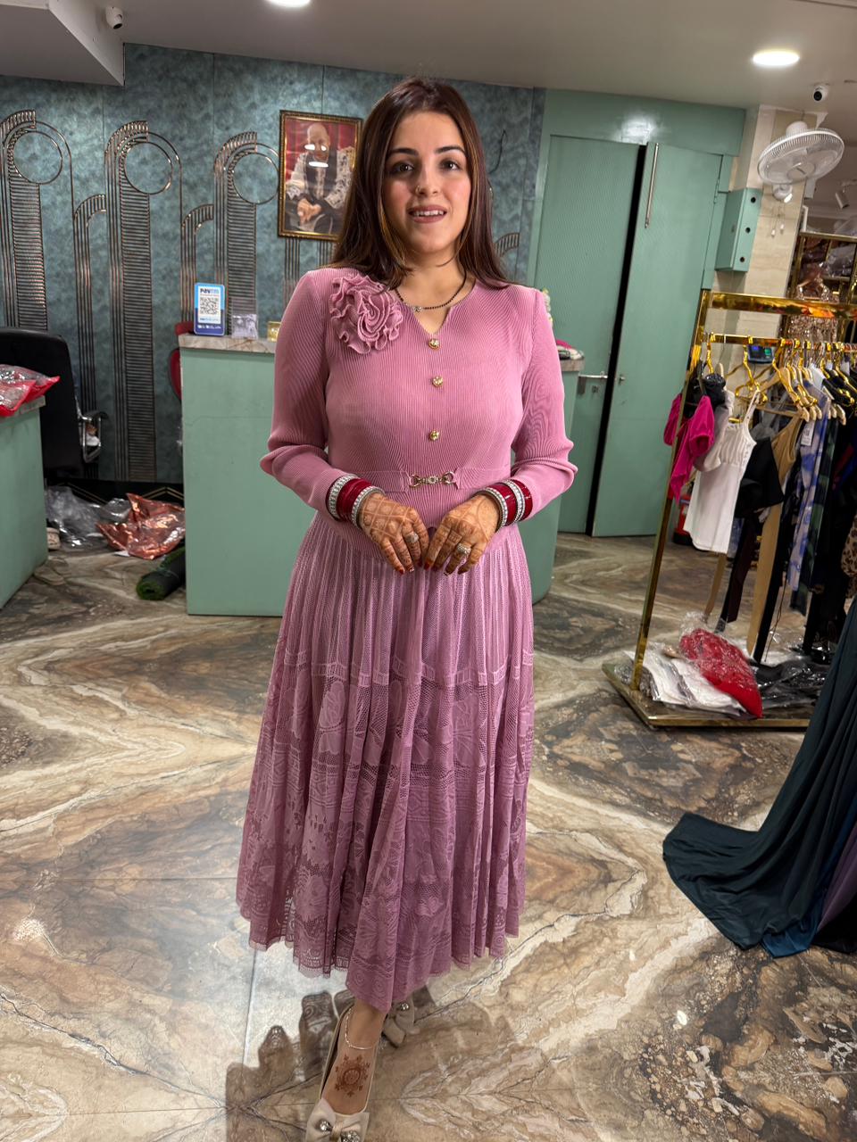 Korean style midi dress