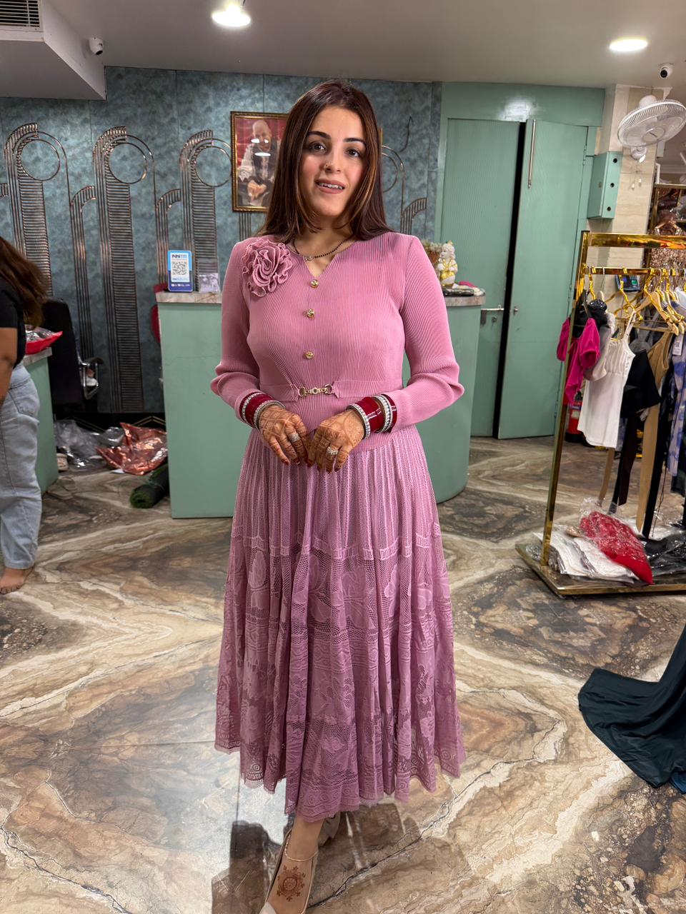 Korean style midi dress