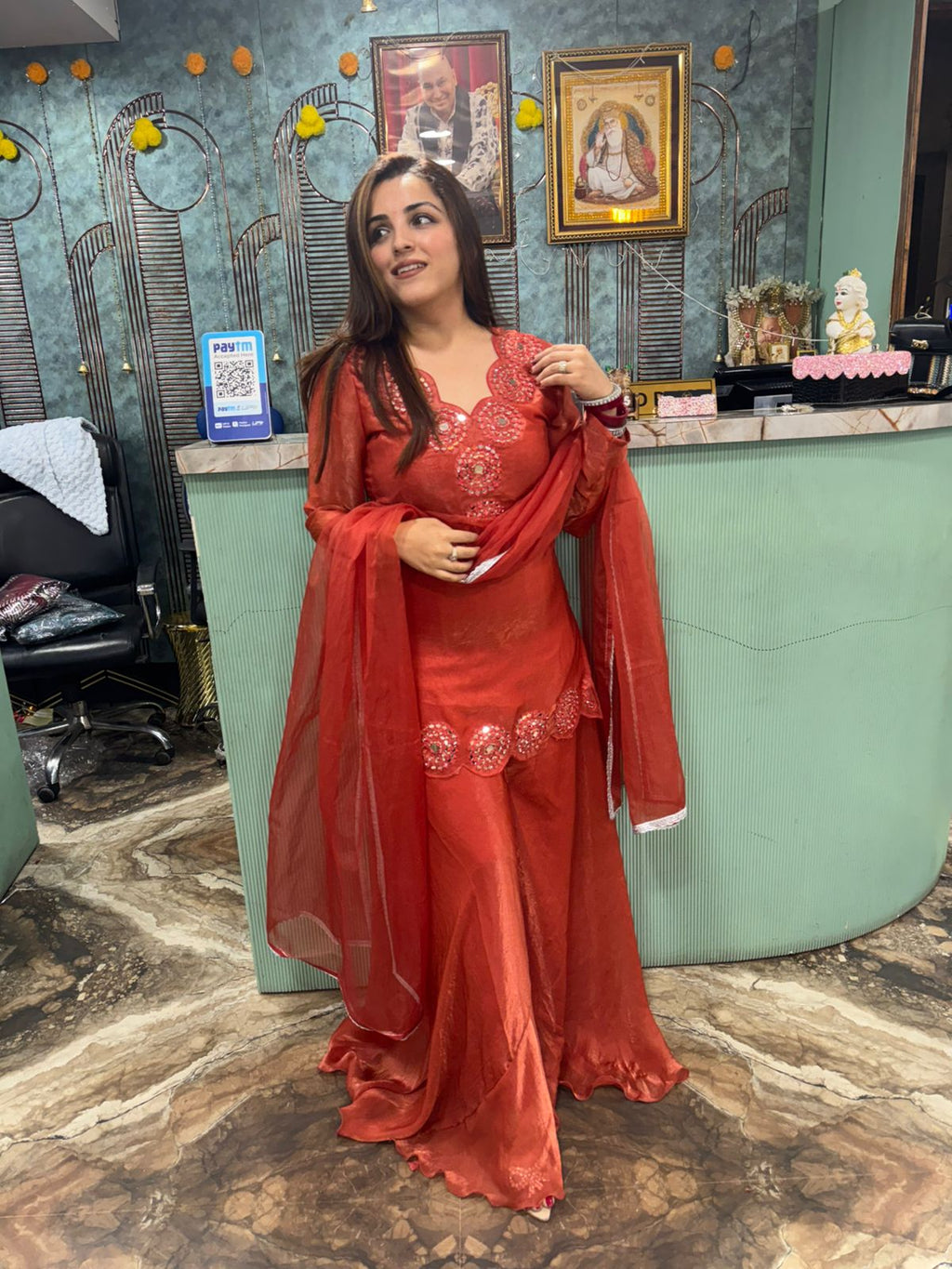 Jhanak Mirror-Work three piece Set