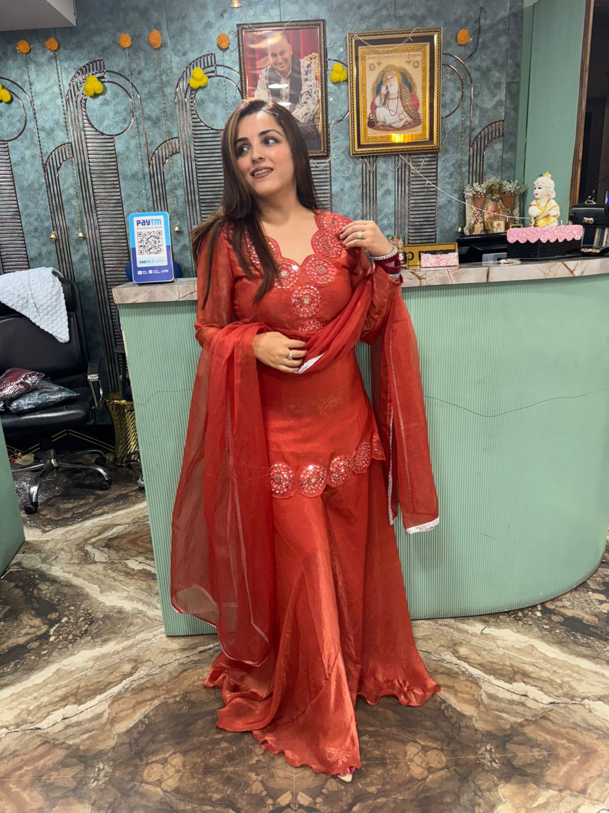 Jhanak Mirror-Work three piece Set