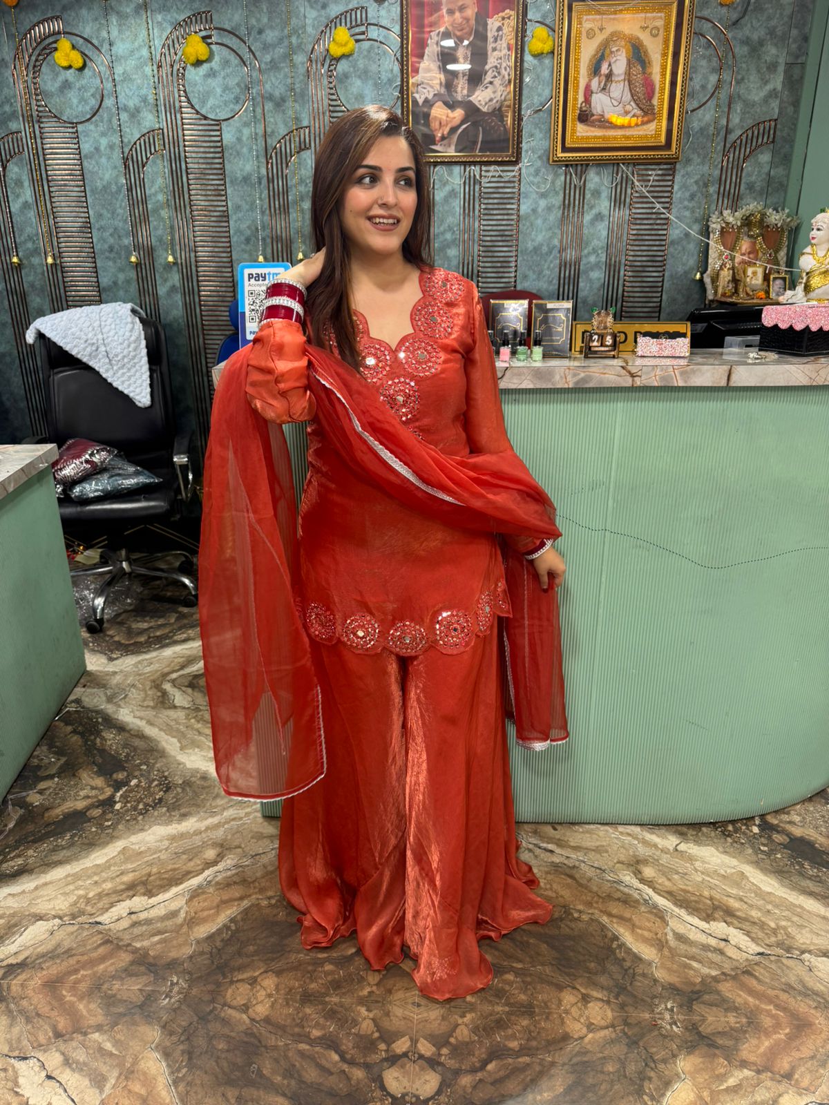 Jhanak Mirror-Work three piece Set