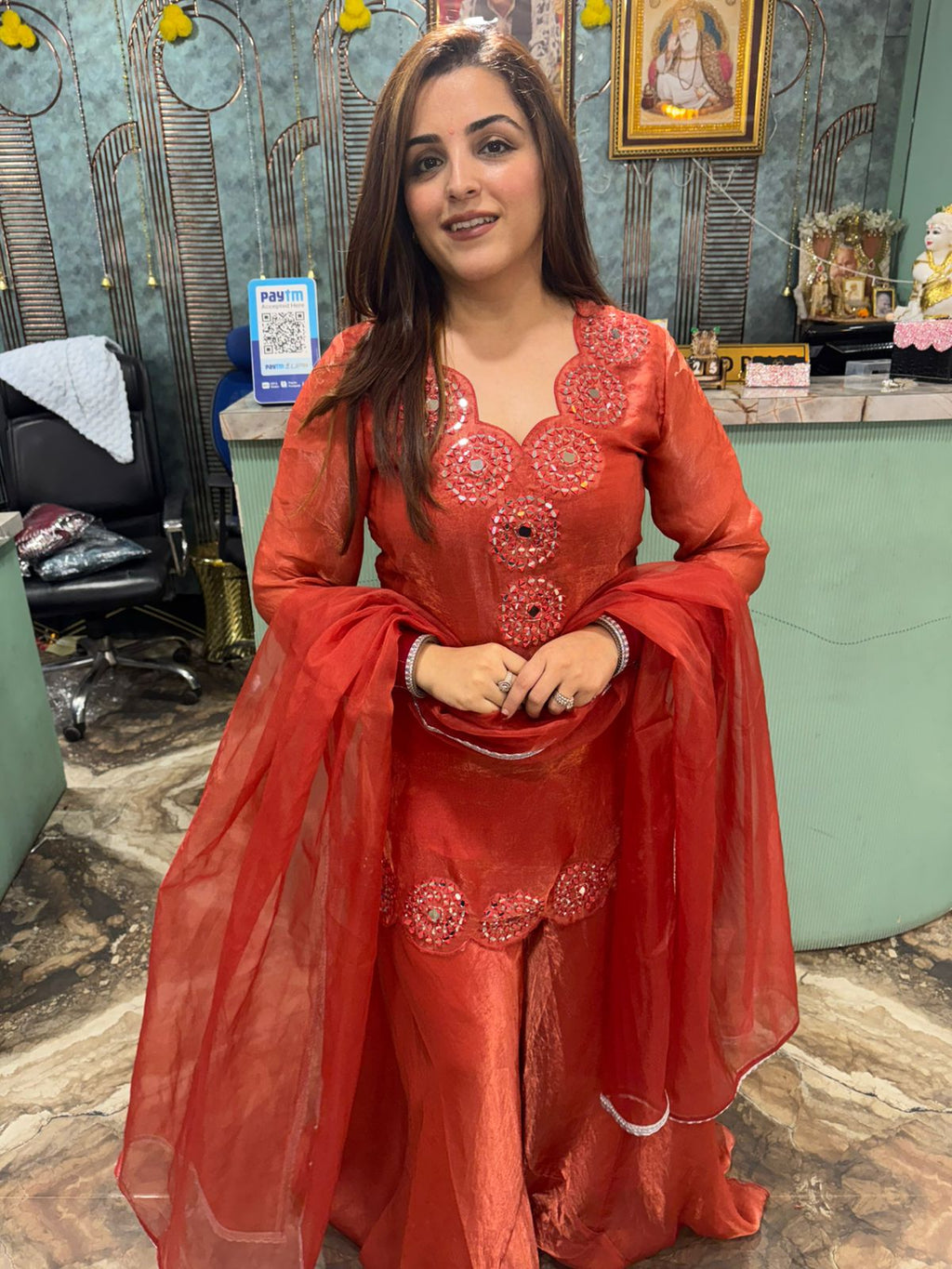 Jhanak Mirror-Work three piece Set