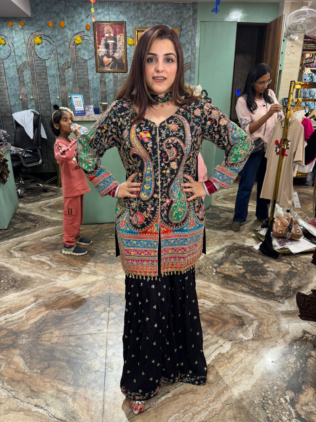 Royal Kashmiri Zari Sharara Set