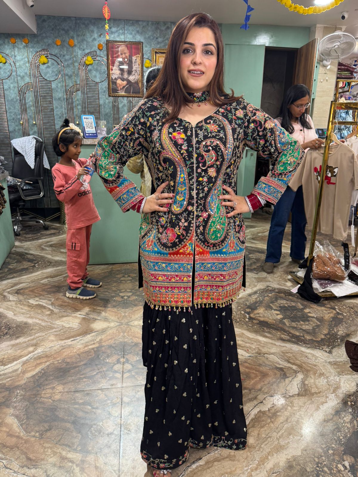 Royal Kashmiri Zari Sharara Set