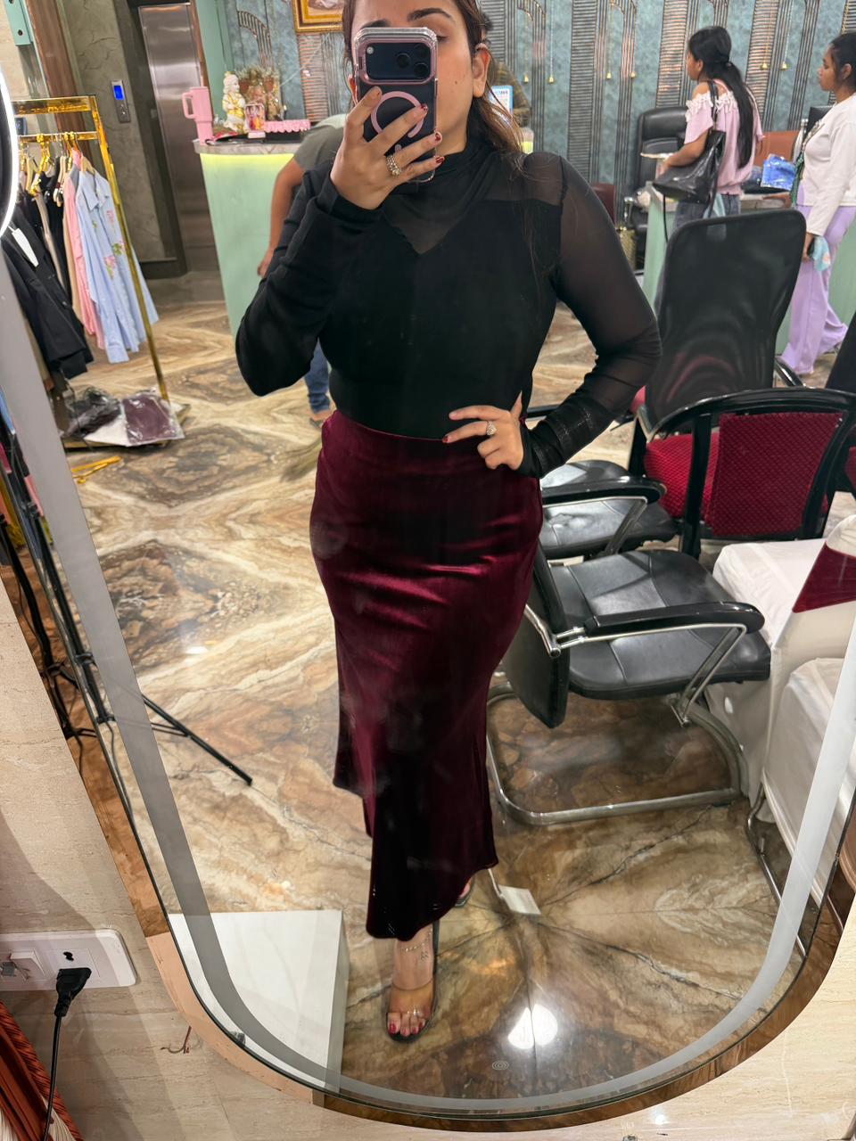 Velvet skirt