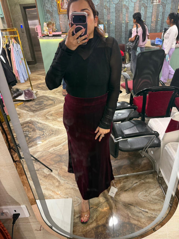 Velvet skirt
