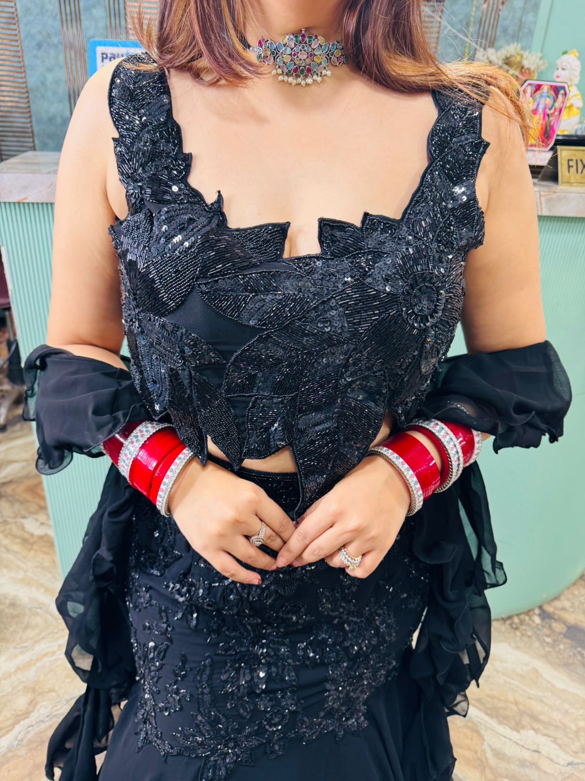 Betta fish cut lahanga set