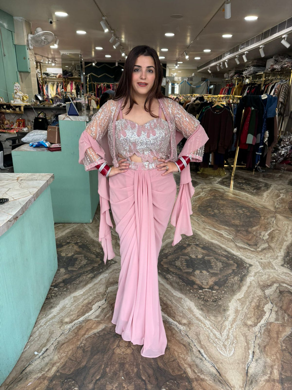 Indo western four pc set