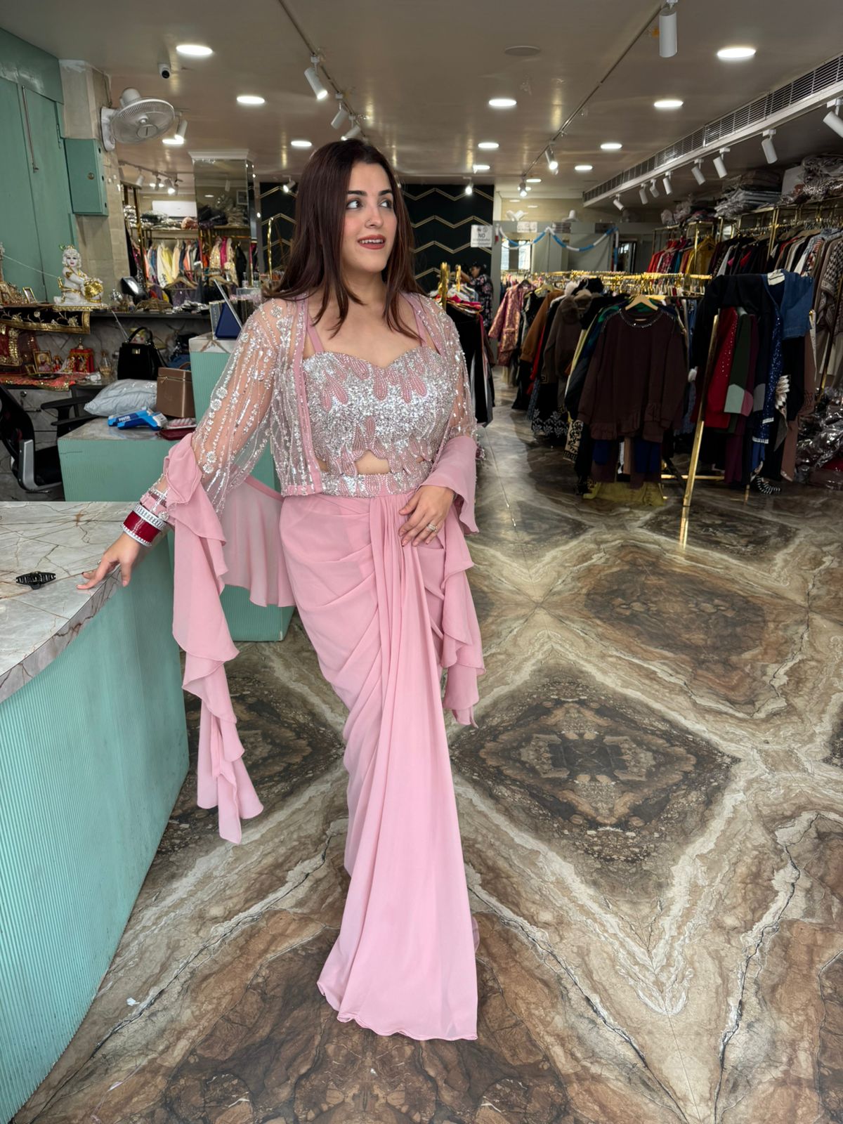 Indo western four pc set