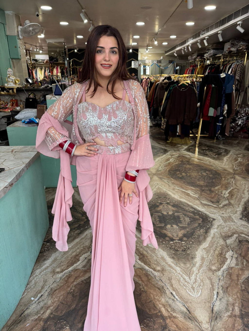 Indo western four pc set