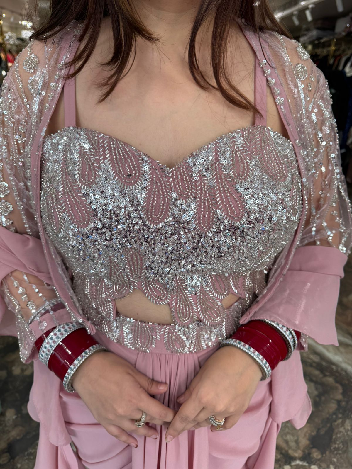 Indo western four pc set