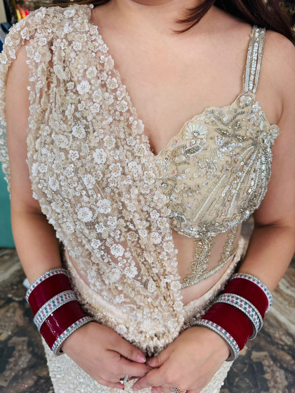 Honey pre draped saree