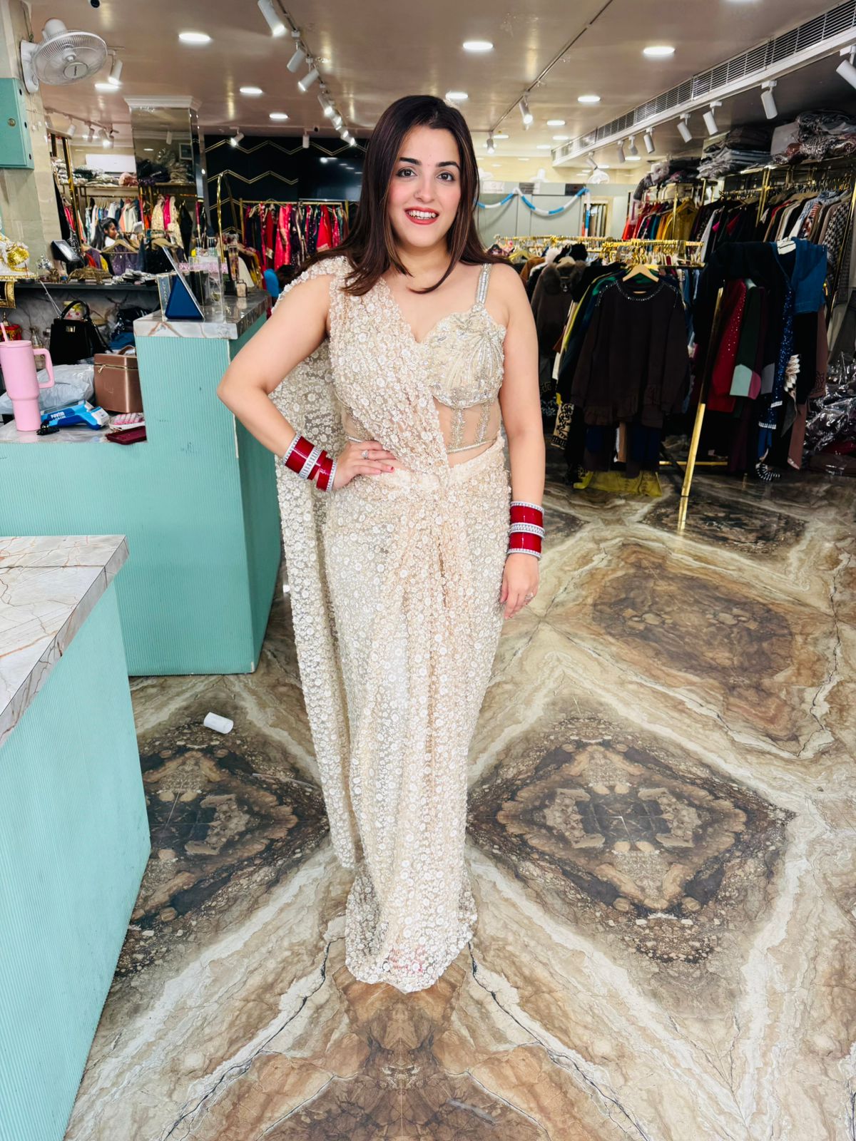 Honey pre draped saree