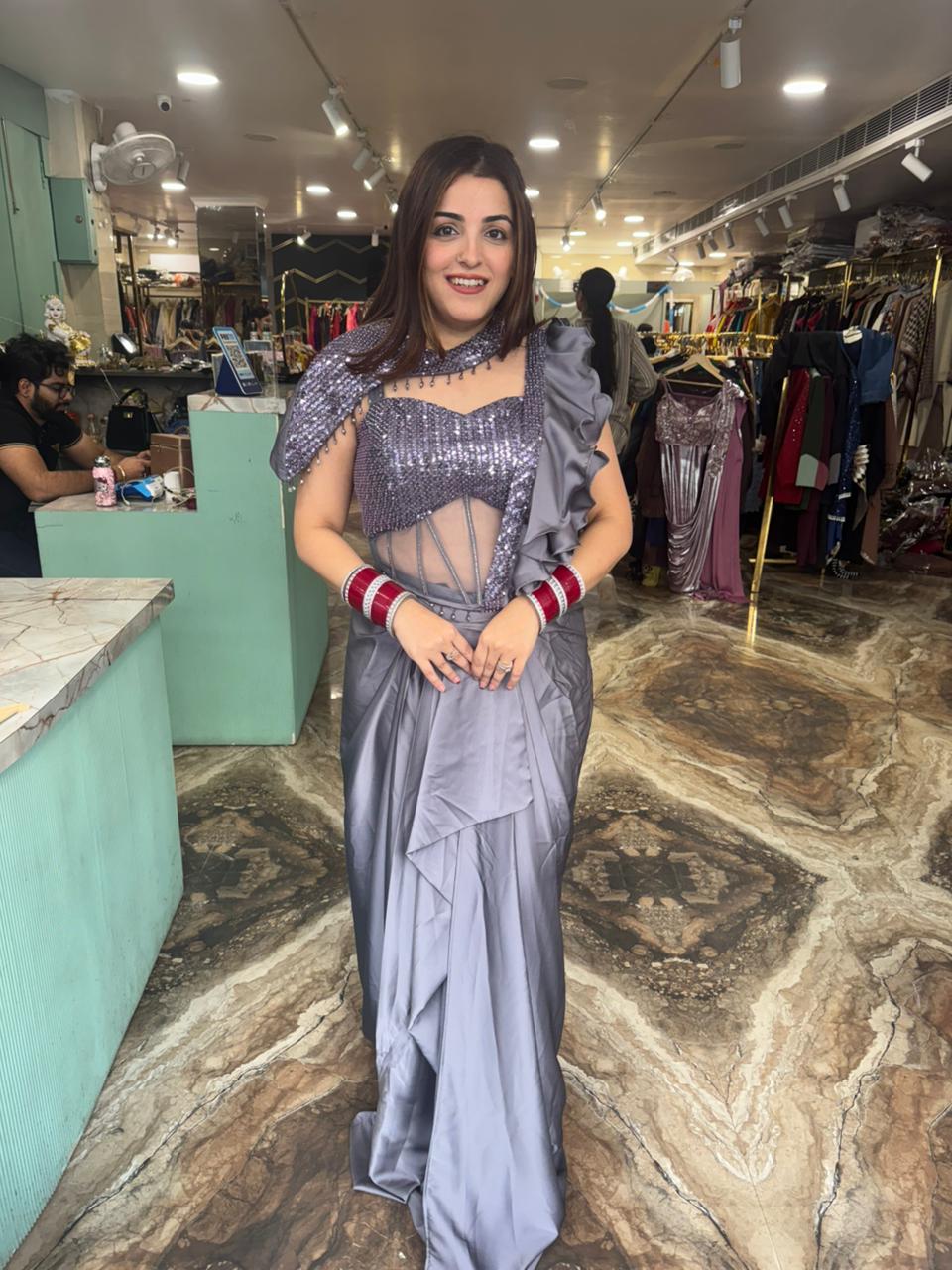 Falcon drape saree set