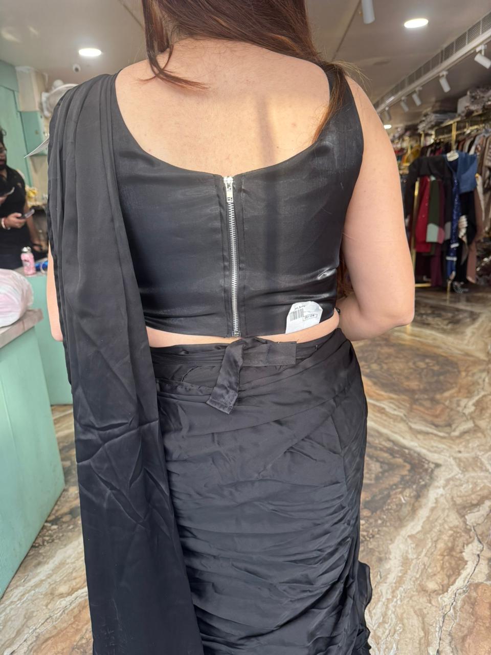 Falcon pre draped saree set