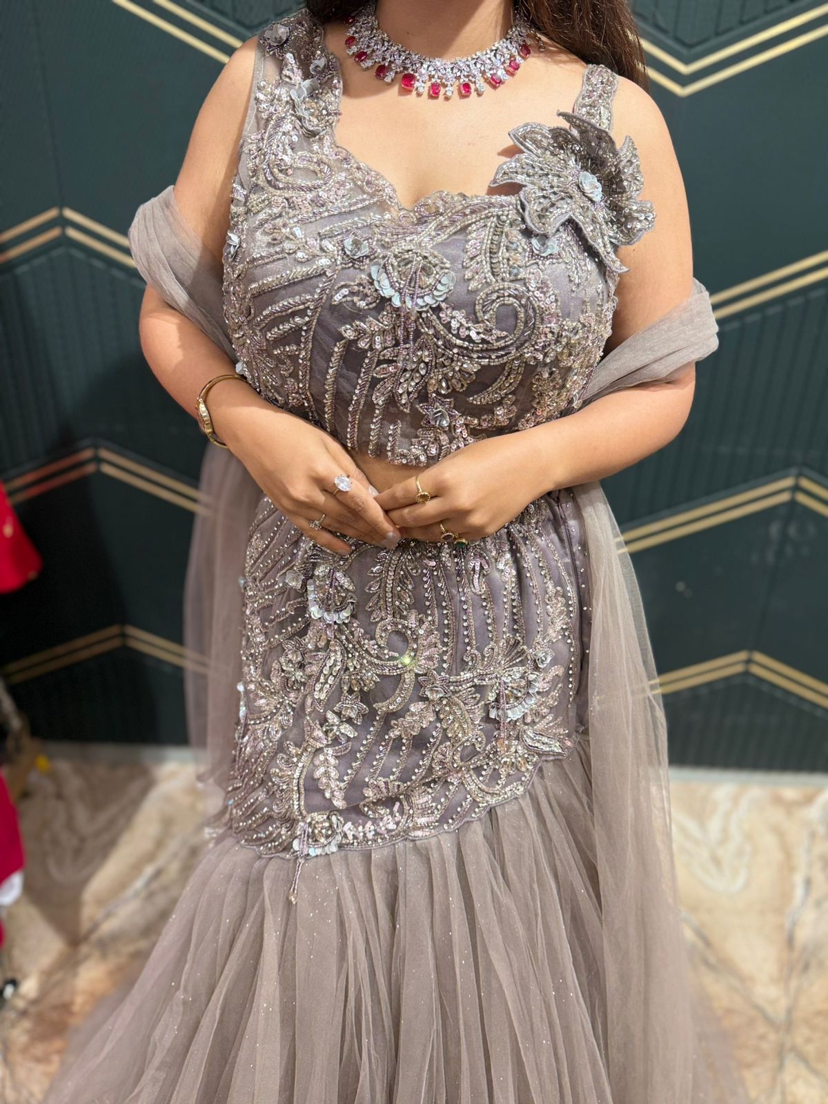 Kingfisher lehenga set