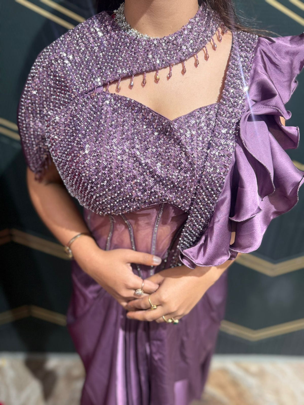 Falcon drape saree set