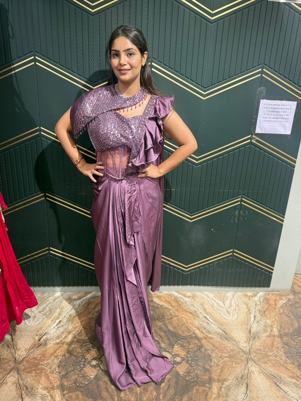 Falcon drape saree set