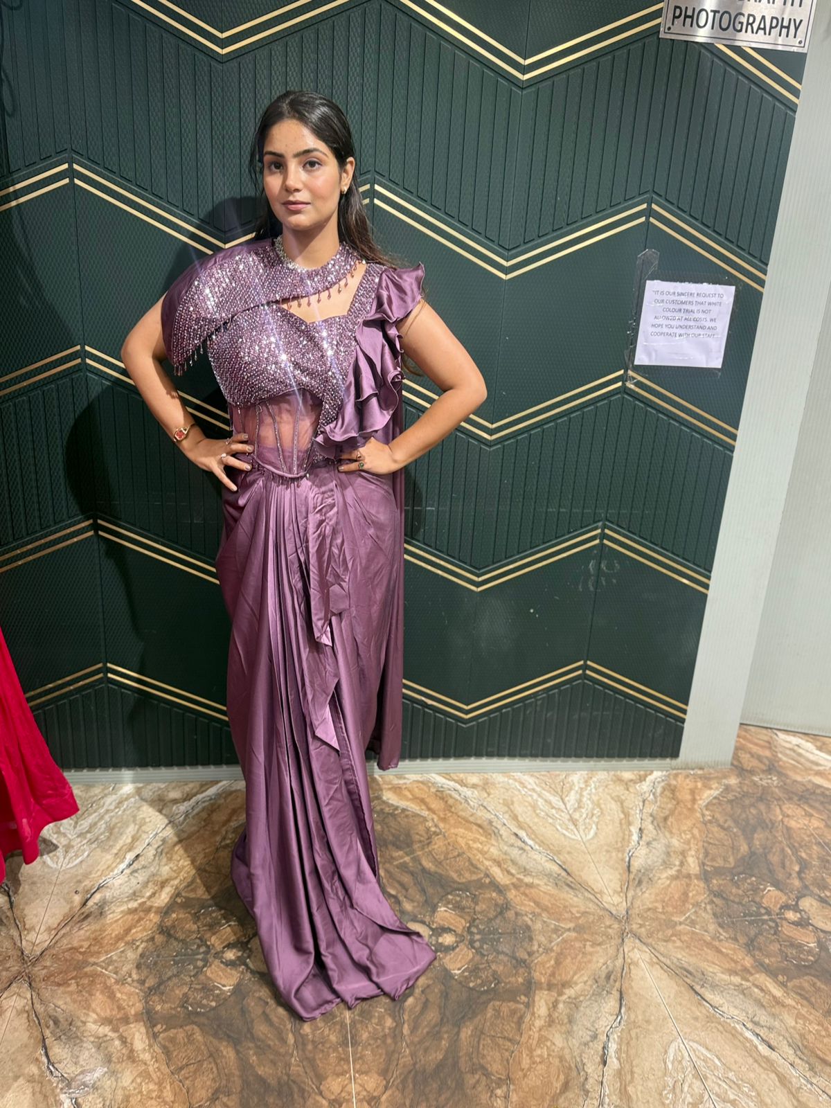 Falcon drape saree set