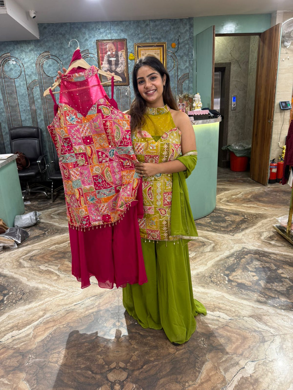 Stylish Ambarsari three piece set