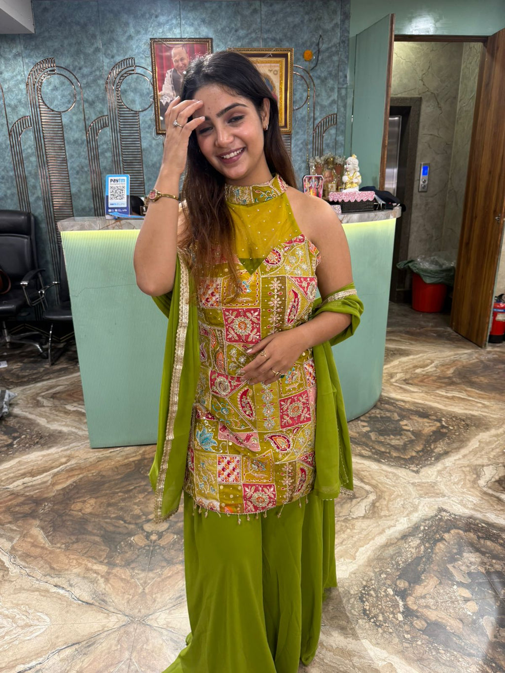 Stylish Ambarsari three piece set