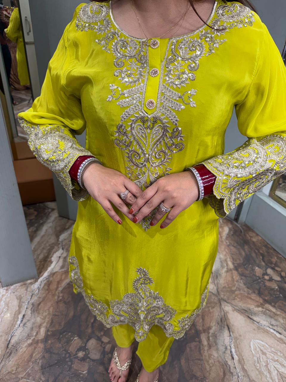 Embroidered Palazzo Suit set