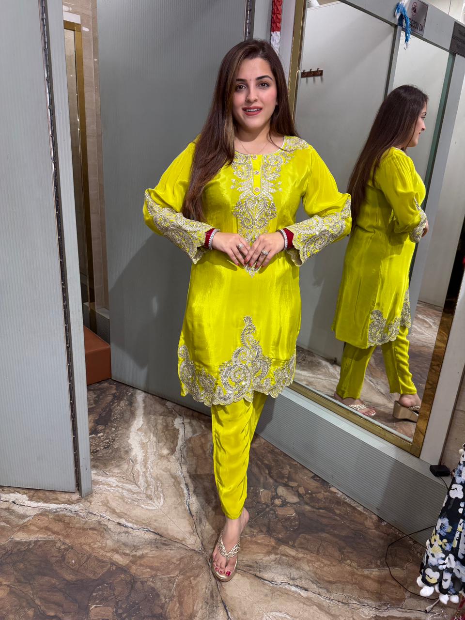 Embroidered Palazzo Suit set