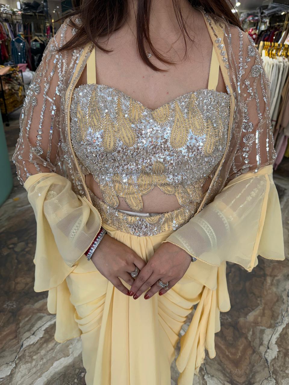 Indo western four pc set