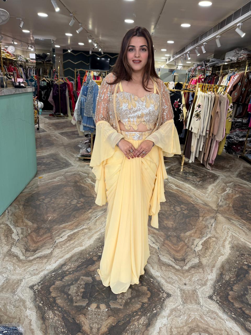 Indo western four pc set