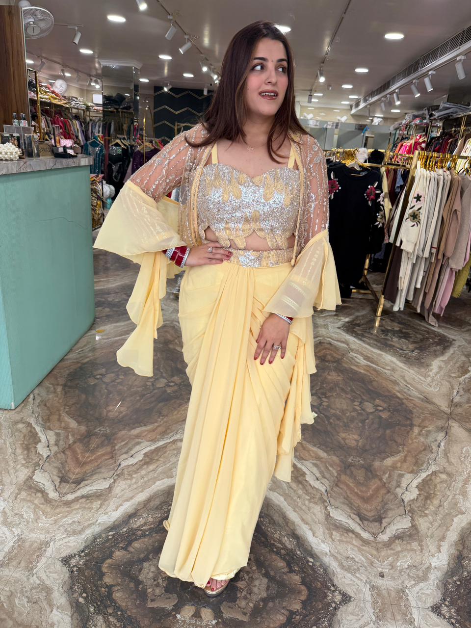 Indo western four pc set