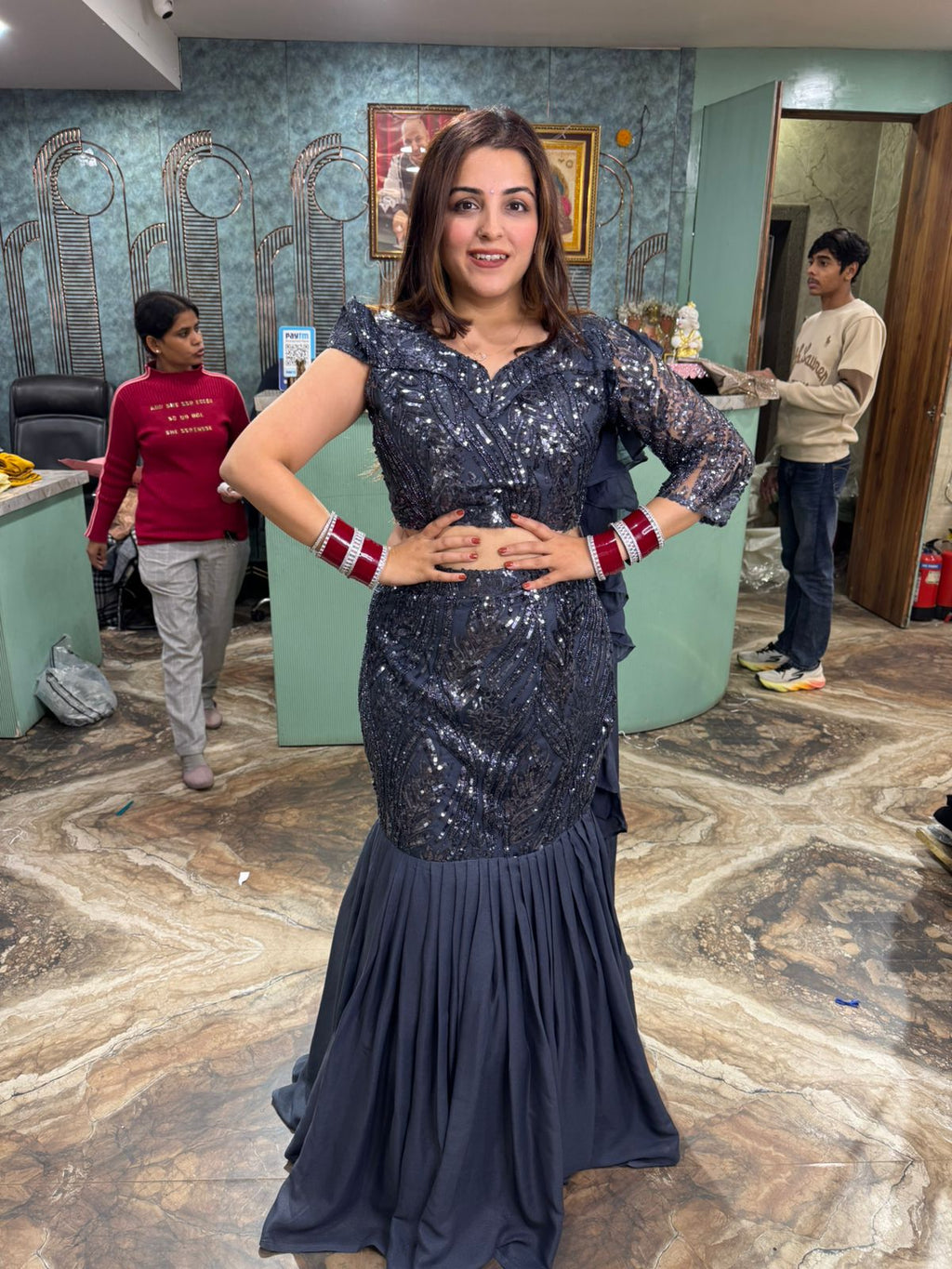 Turkey fishcut lehenga & blouses