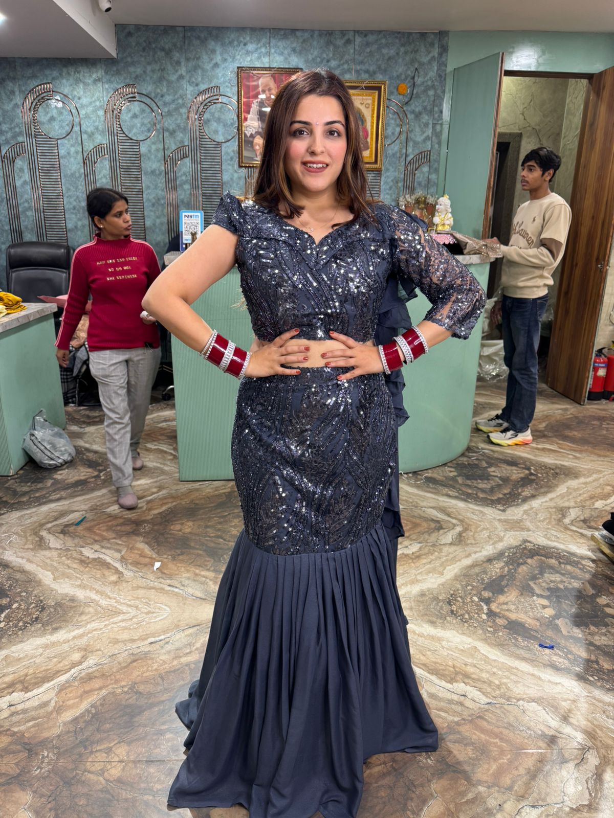 Turkey fishcut lehenga & blouses