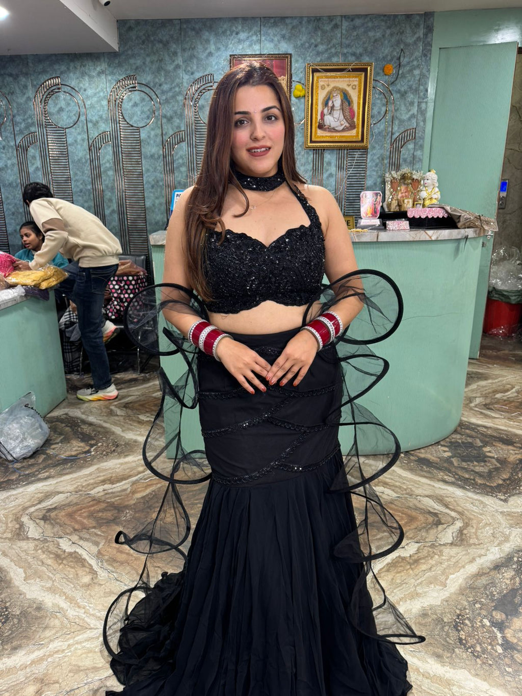 Guppy fish cut lahanga set