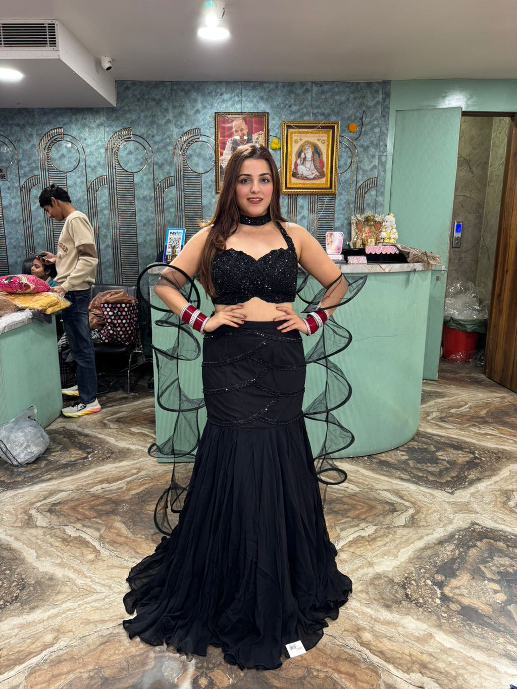 Guppy fish cut lahanga set