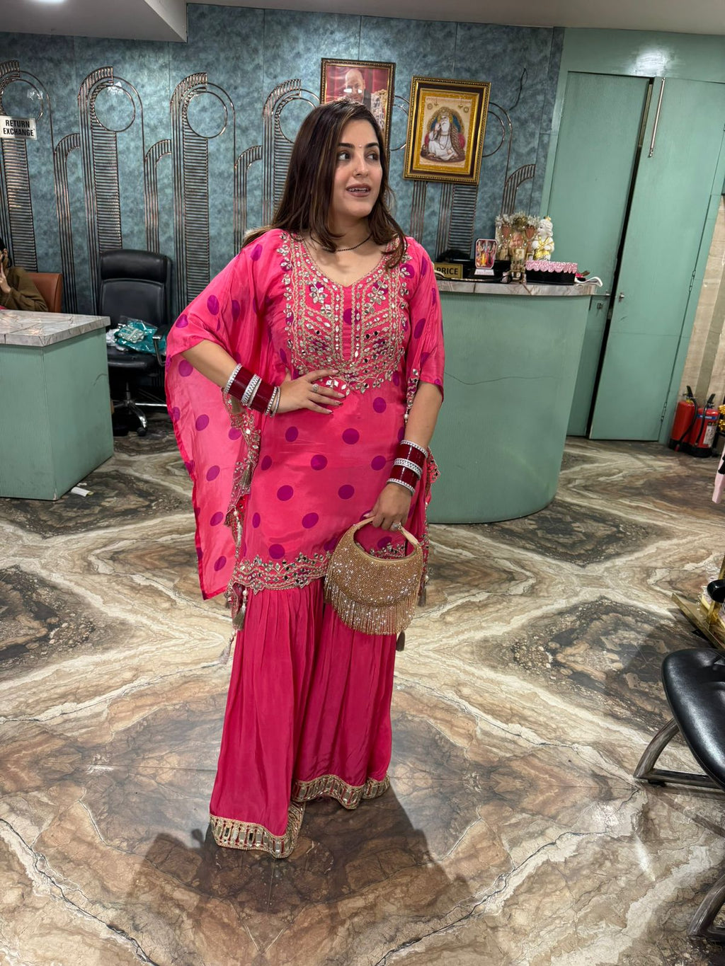 Warbler kaftan style two pc set