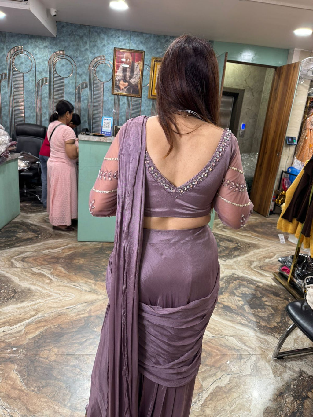 Sona drape skirt set