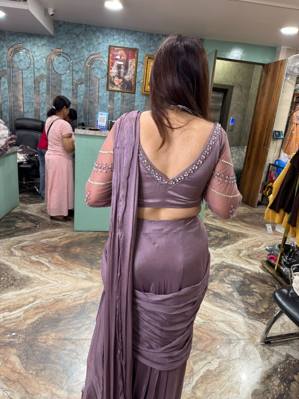 Sona drape skirt set