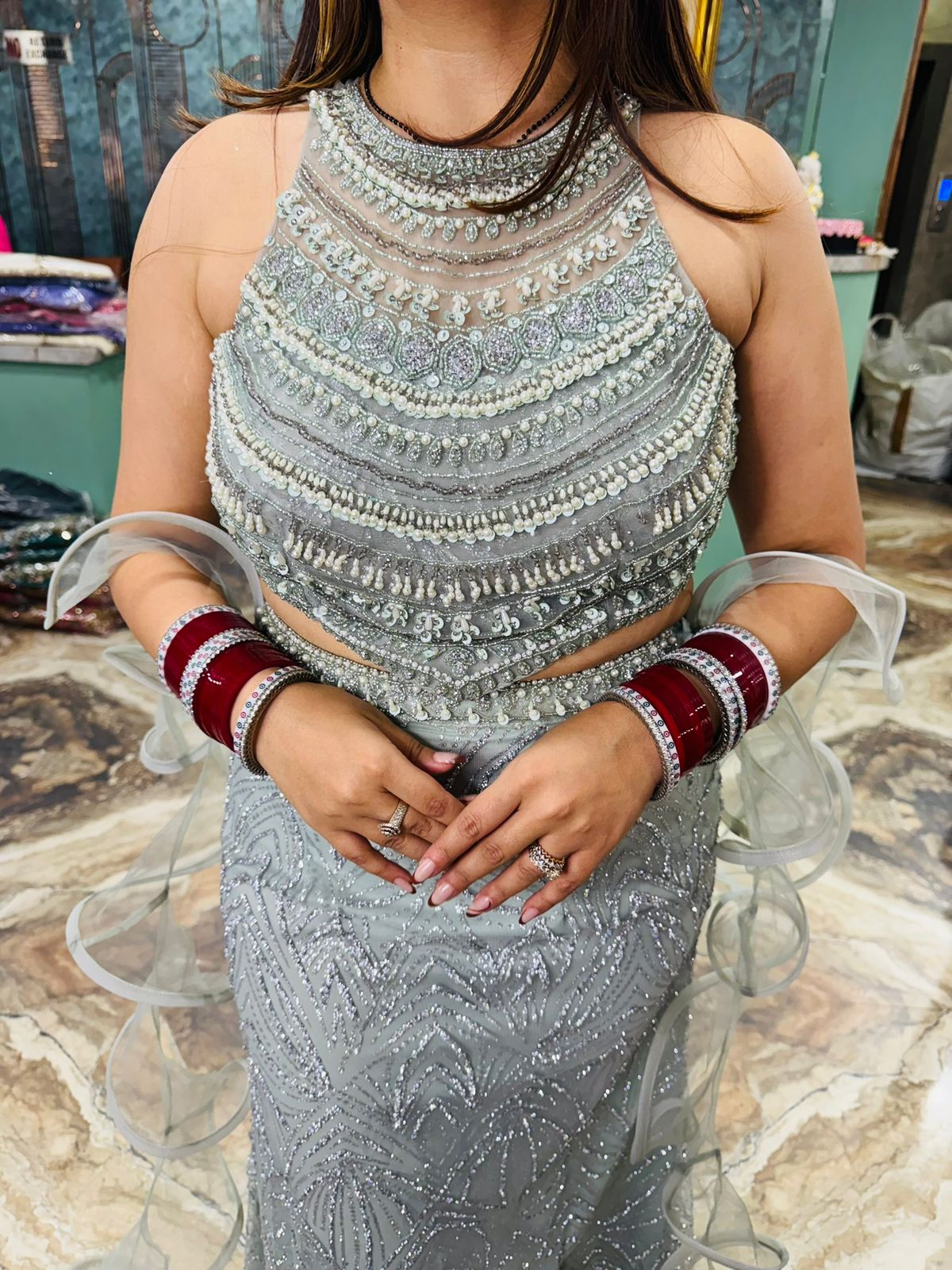 Mermaid- style skirt & blouse