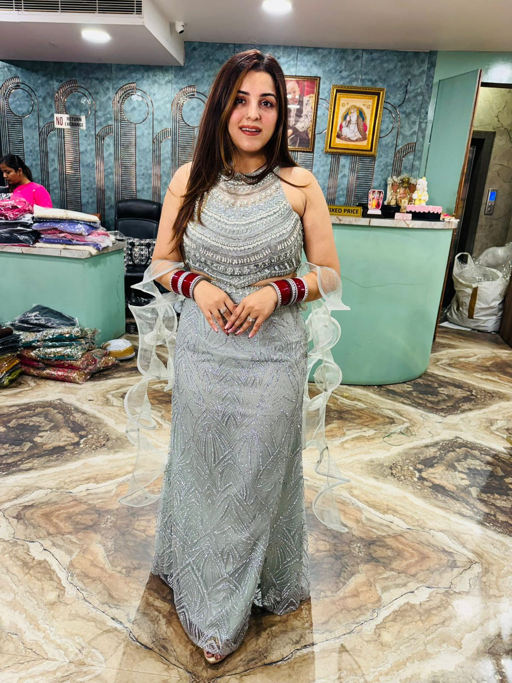 Mermaid- style skirt & blouse