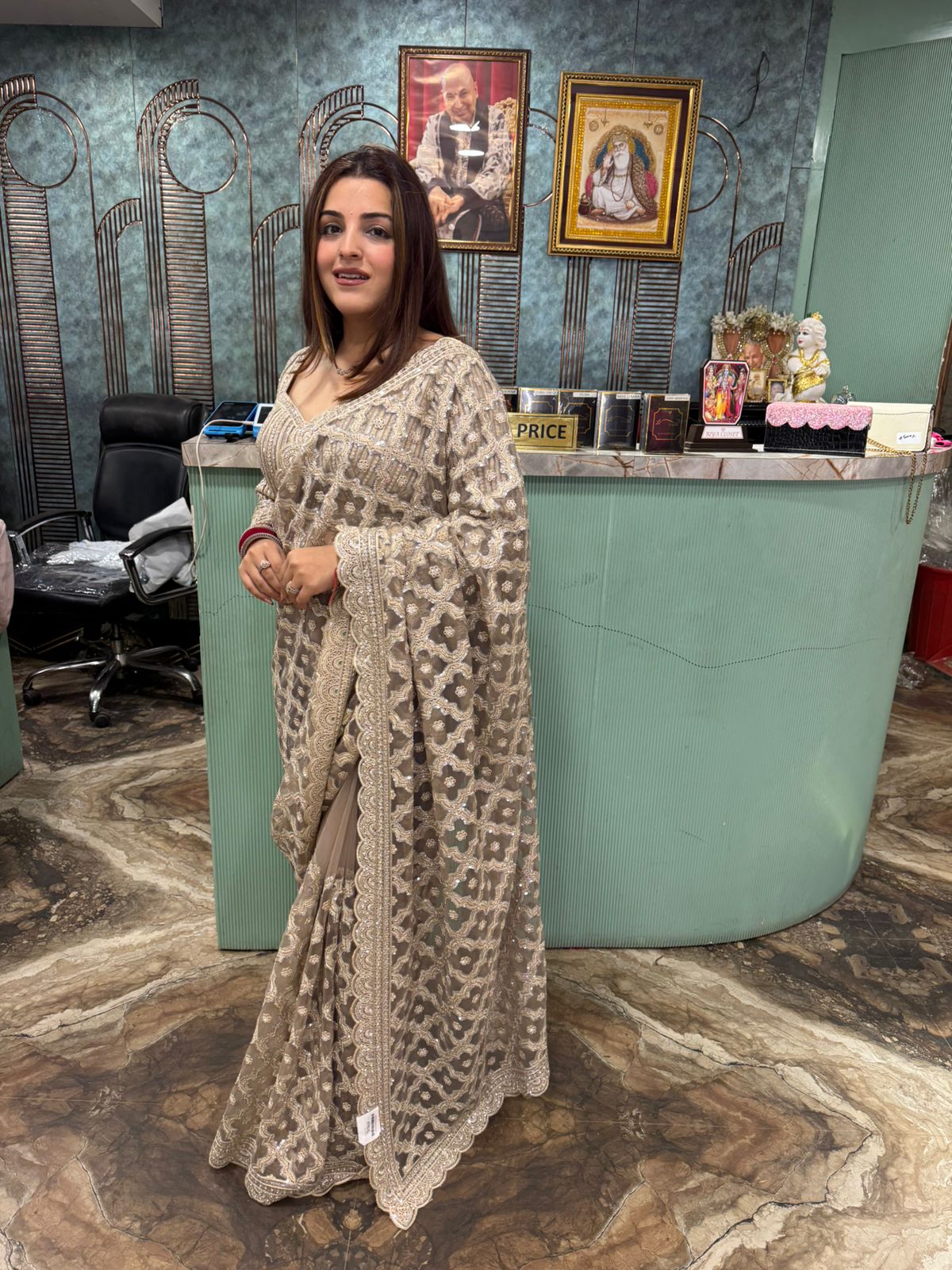 Quinnie without drape saree set