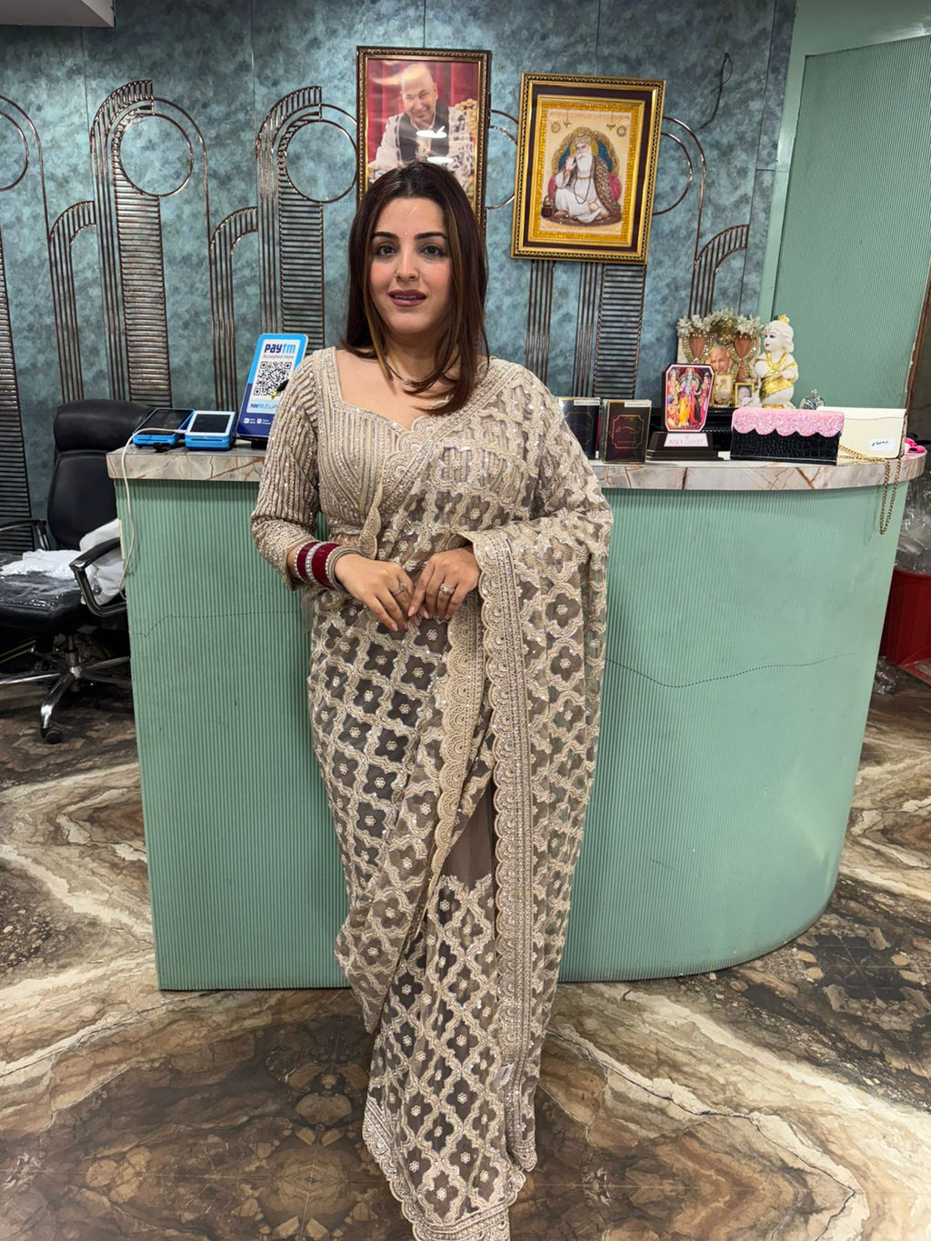 Quinnie without drape saree set