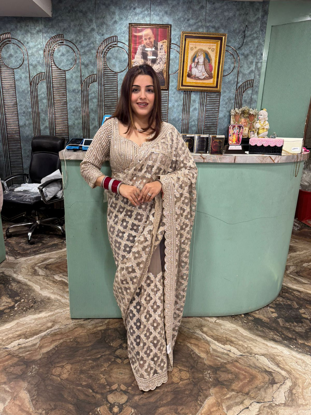 Quinnie without drape saree set