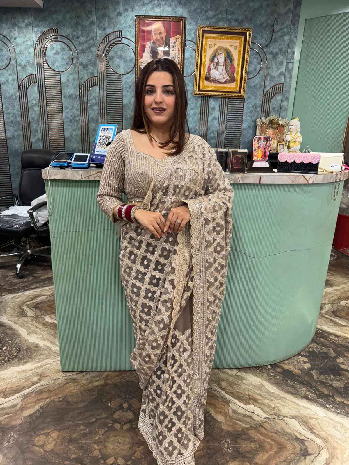 Quinnie without drape saree set