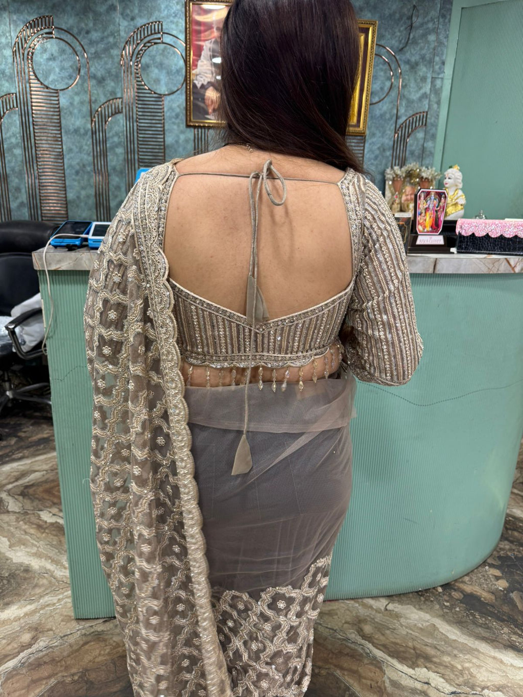 Quinnie without drape saree set