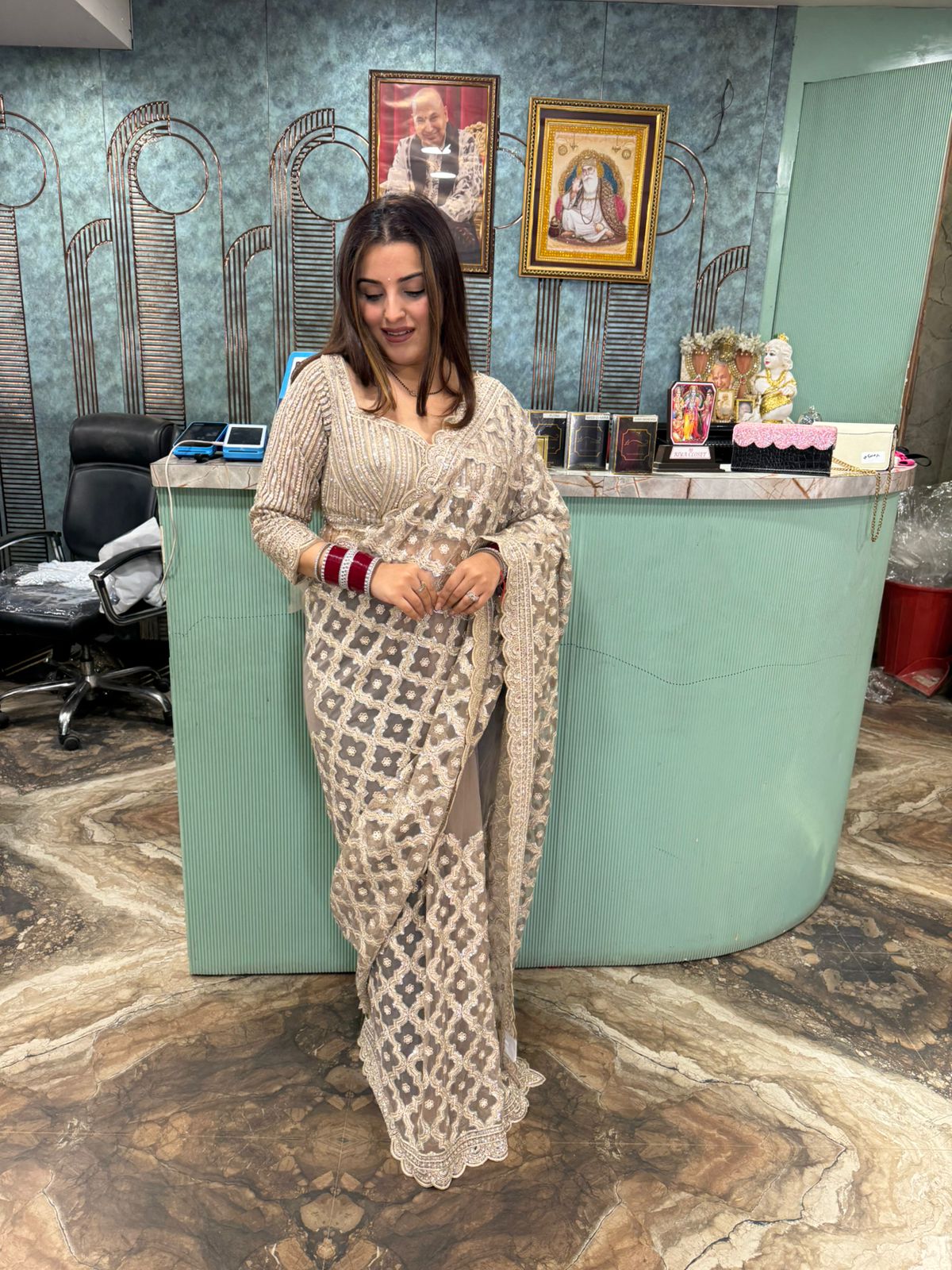 Quinnie without drape saree set