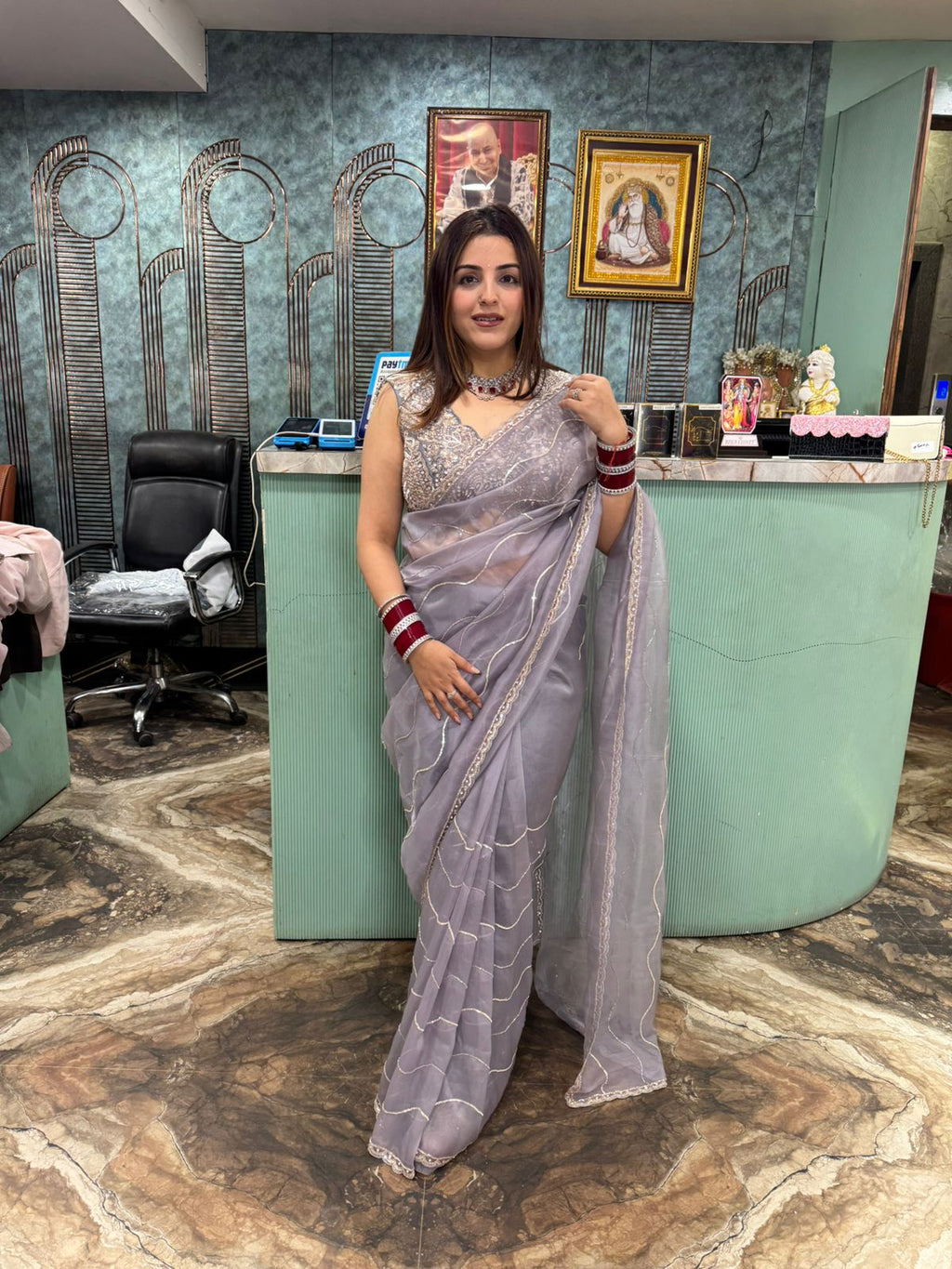 Madison without drape saree set