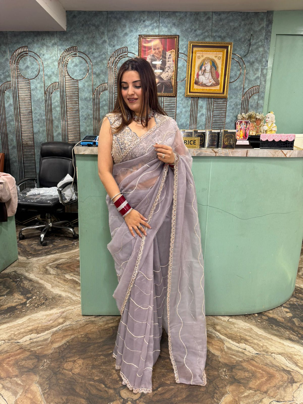 Madison without drape saree set